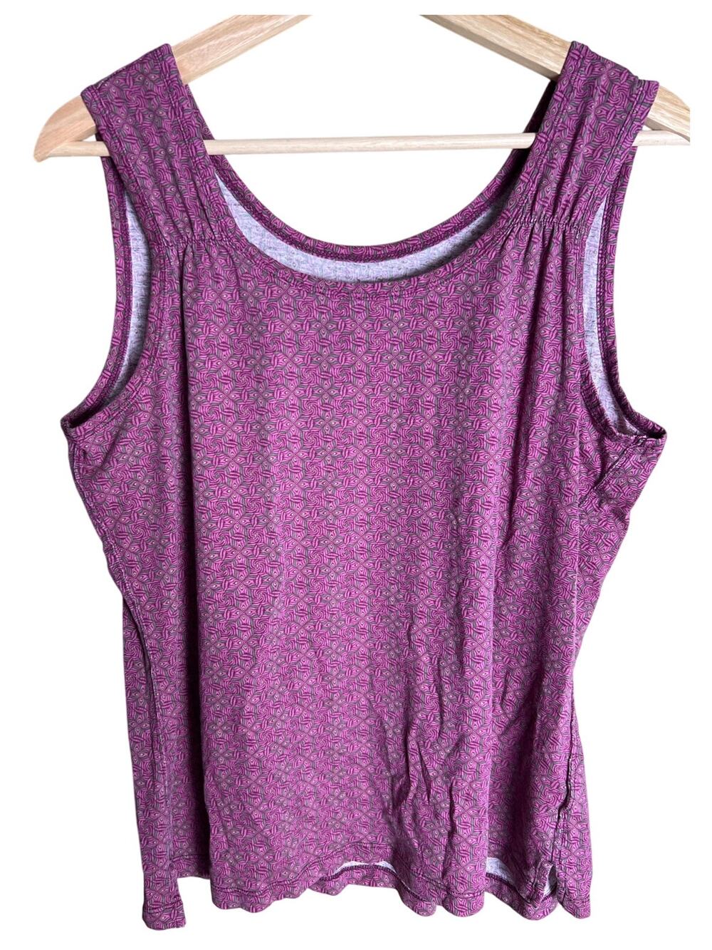 Royal Robbins XL 100% Cotton Purple Floral Tank